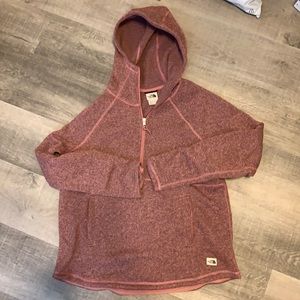 North Face crescent pull over hoodie.